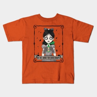 Cute Goth Girl Holding a Potion Bottle Kids T-Shirt